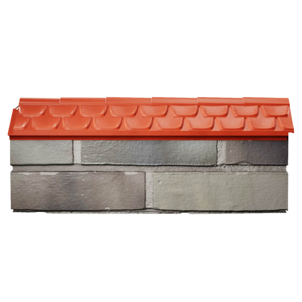 Парапет Zking Эльбрус Красный с посадкой на 0.5 кирпича (130мм) в Орехово-Зуево фото