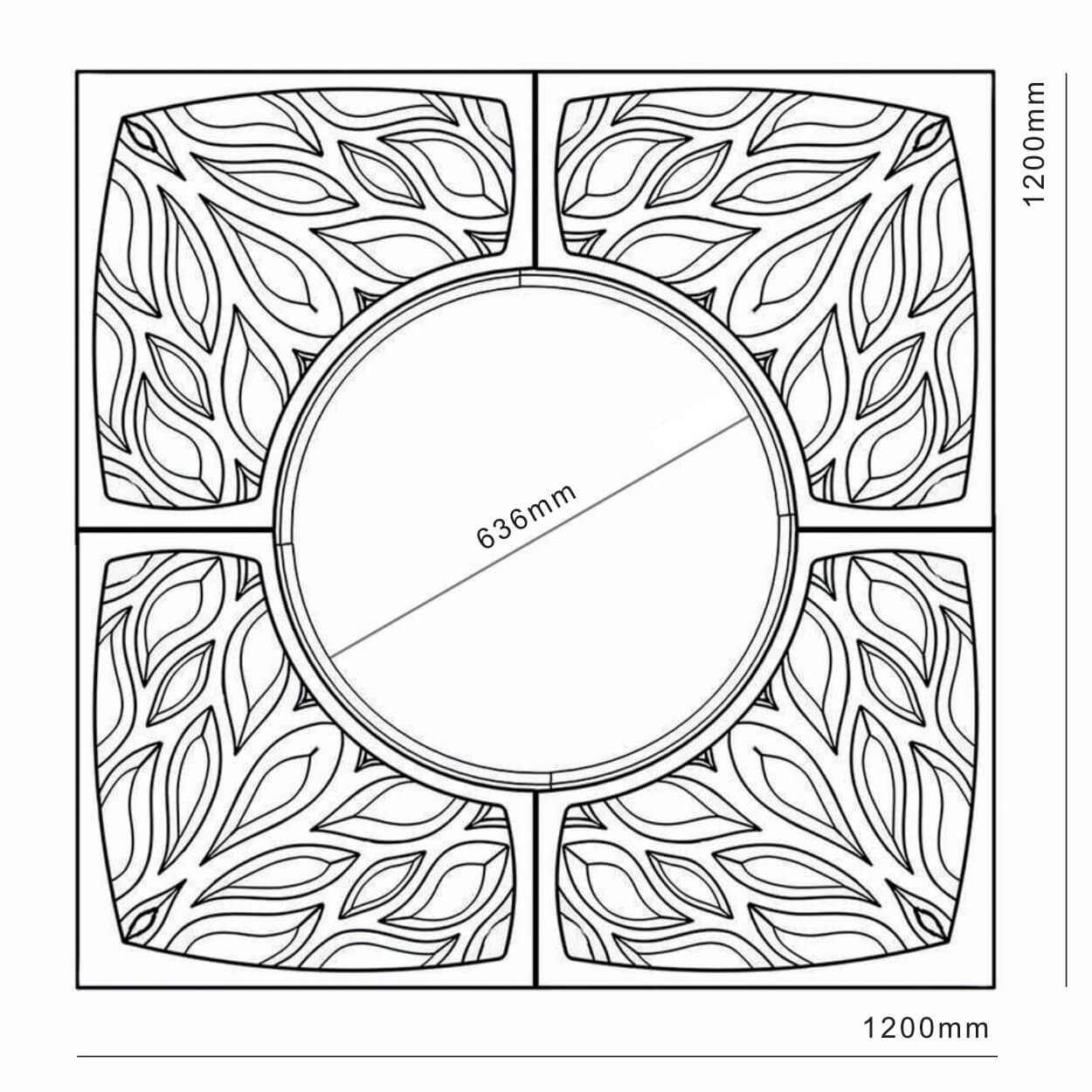 Приствольная решетка для дерева ZKING CRUST 1.2х1.2м Черная в Орехово-Зуево фото