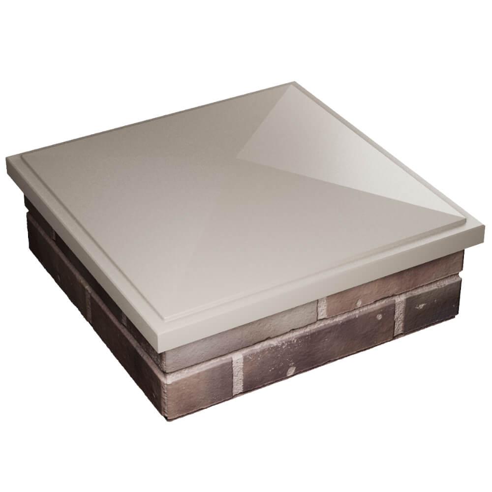 Колпак Zking БонаМоно Бежевый на столб 2х2 кирпича (515х515, 530х530мм) в Орехово-Зуево фото