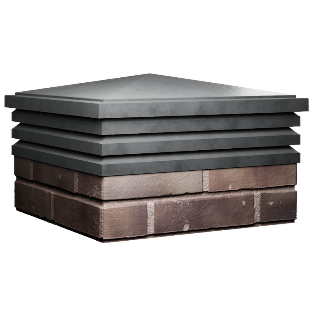 Колпак Zking Бона ХайТек Серый на столб 2х2 кирпича (513х513мм) в Орехово-Зуево фото