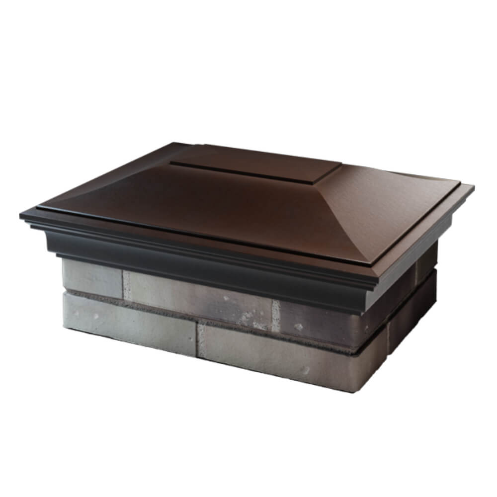 Колпак Zking Монблан Коричневый на столб 2х1.5 кирпича (515х385мм) в Орехово-Зуево фото