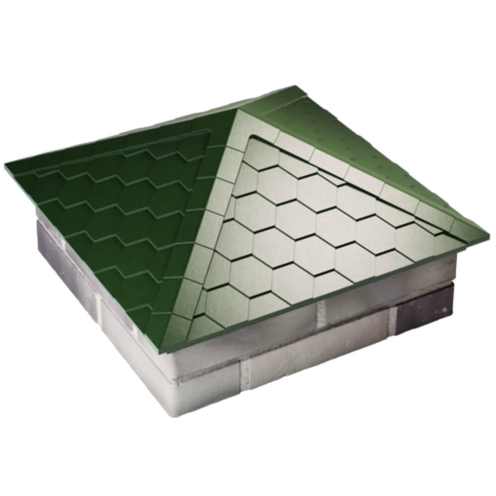 Колпак Zking Эверест Зеленый на столб 2х2 кирпича (535х535мм) Орехово-Зуево фото