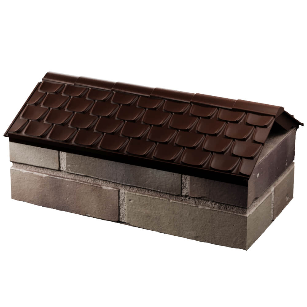 Парапет Zking Эльбрус Коричневый с посадкой на 1 кирпич (255мм) в Орехово-Зуево фото