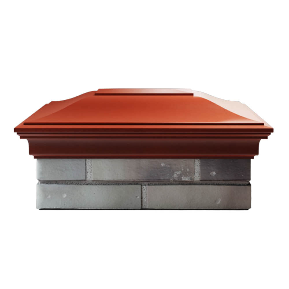Колпак Zking Монблан Красный на столб 2х1.5 кирпича (515х385мм) в Орехово-Зуево фото