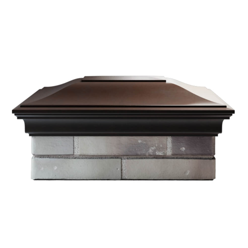 Колпак Zking Монблан Коричневый на столб 2х1.5 кирпича (515х385мм) в Орехово-Зуево фото
