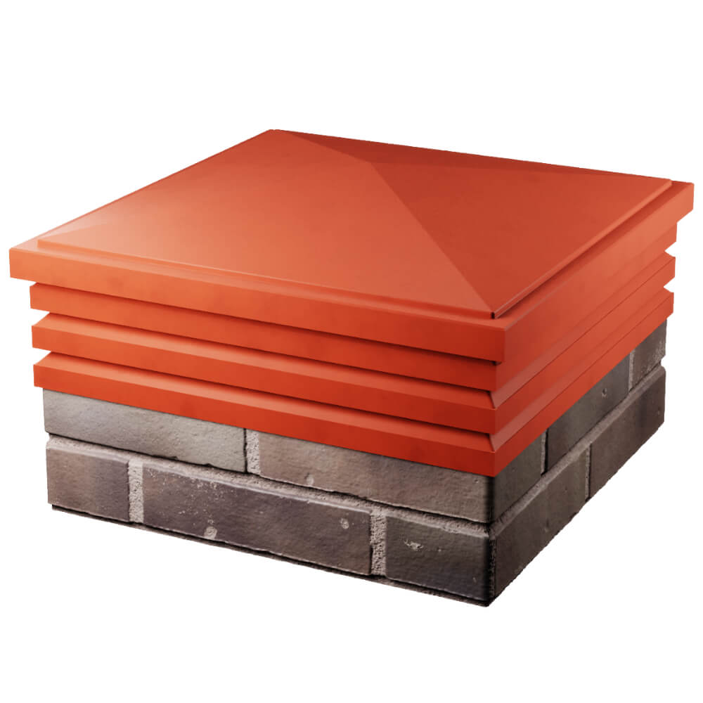 Колпак Zking Бона ХайТек Красный на столб 2х2 кирпича (513х513мм) в Орехово-Зуево фото