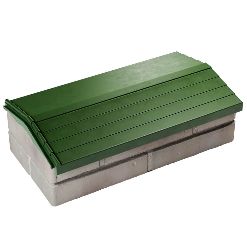 Парапет Zking Бона ХайТек Зеленый с посадкой на 1 кирпич (200/225/255мм) в Орехово-Зуево фото