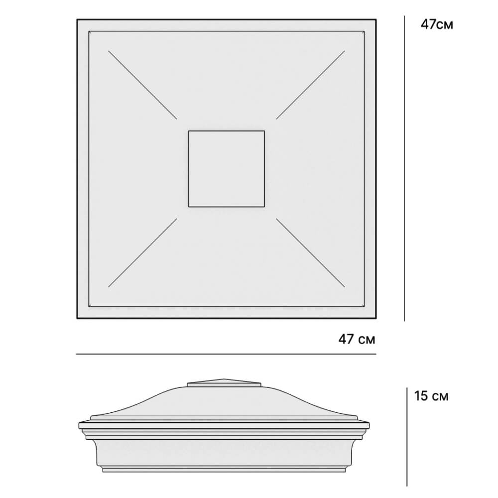 Колпак Zking Монблан Красный на столб 1.5х1.5 кирпича (385х385мм) в Орехово-Зуево фото