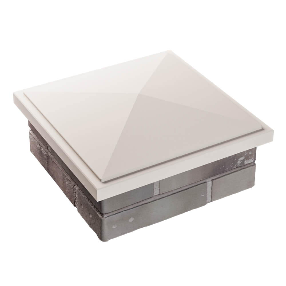 Колпак Zking БонаМоно Бежевый на столб 1.5х1.5 кирпича (385х385, 400х400мм) в Орехово-Зуево фото