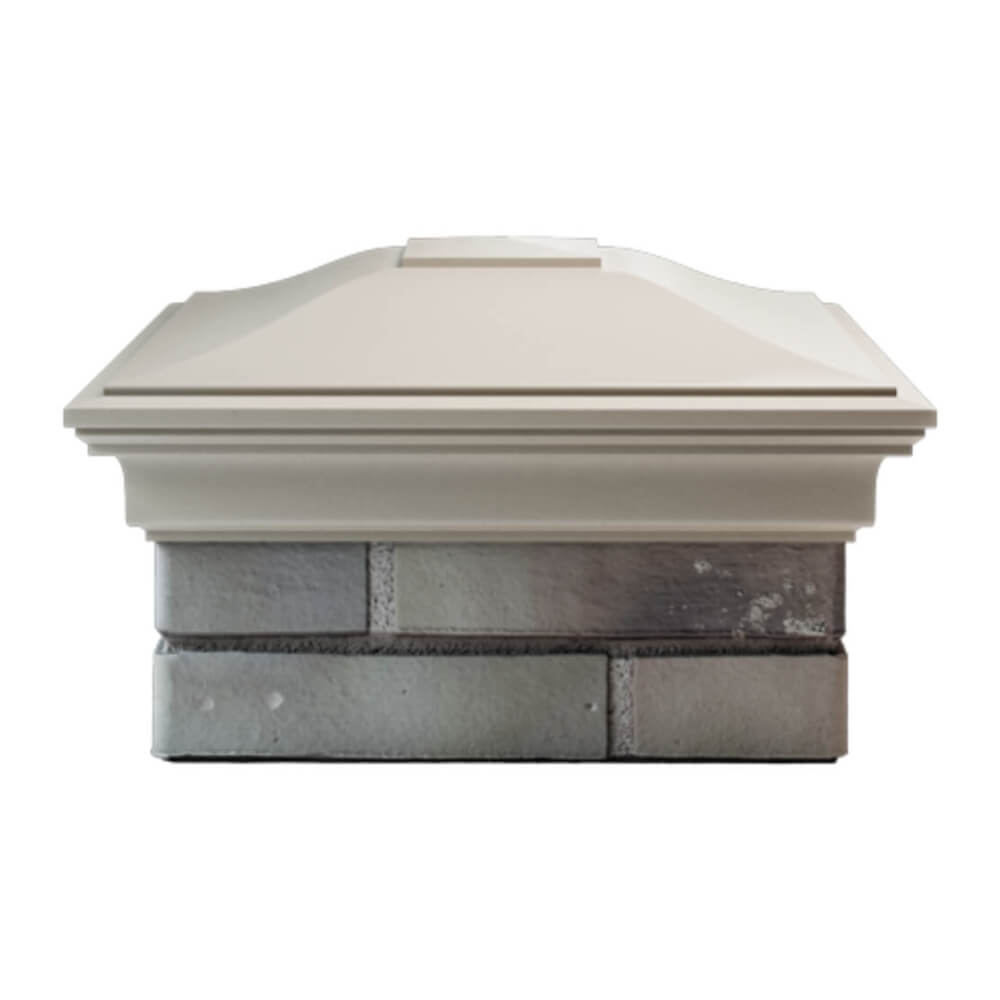 Колпак Zking Монблан Бежевый на столб 1.5х1.5 еврокирпича 0.7НФ (355х355мм) Орехово-Зуево фото