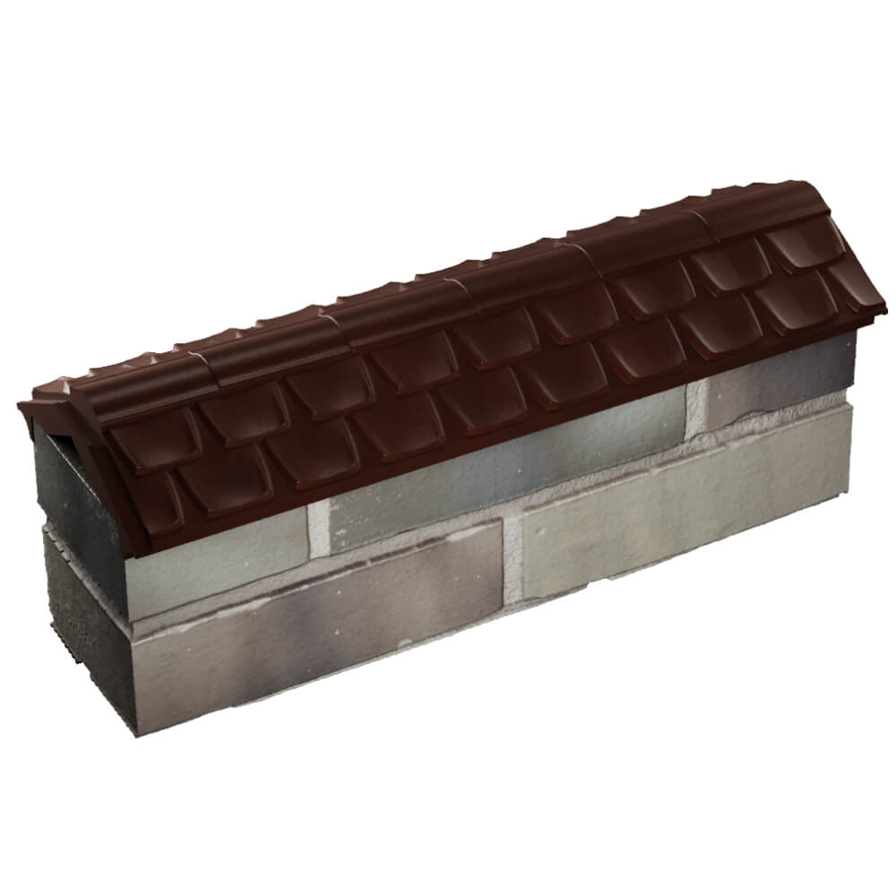Парапет Zking Эльбрус Коричневый с посадкой на 0.5 кирпича (130мм) в Орехово-Зуево фото