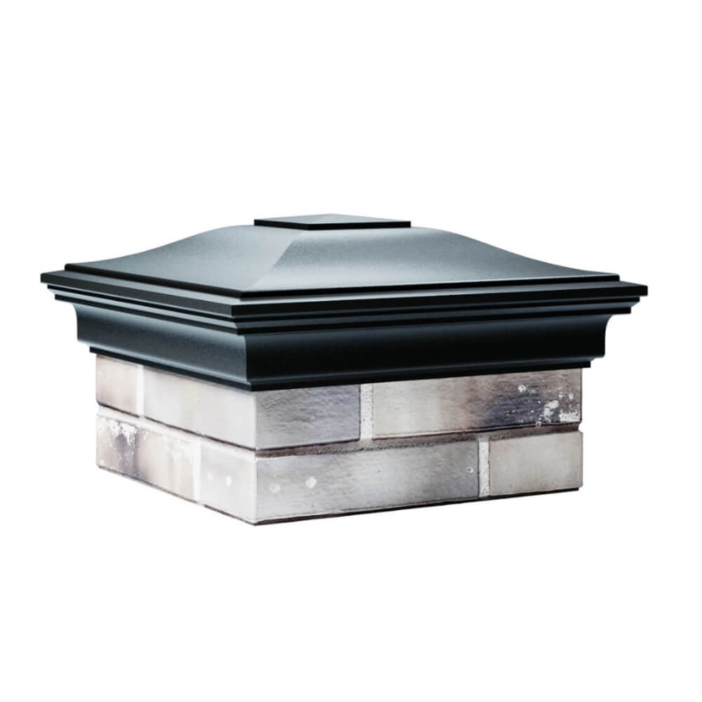 Колпак Zking Монблан Черный на столб 1.5х1.5 еврокирпича 0.7НФ (355х355мм) в Орехово-Зуево фото