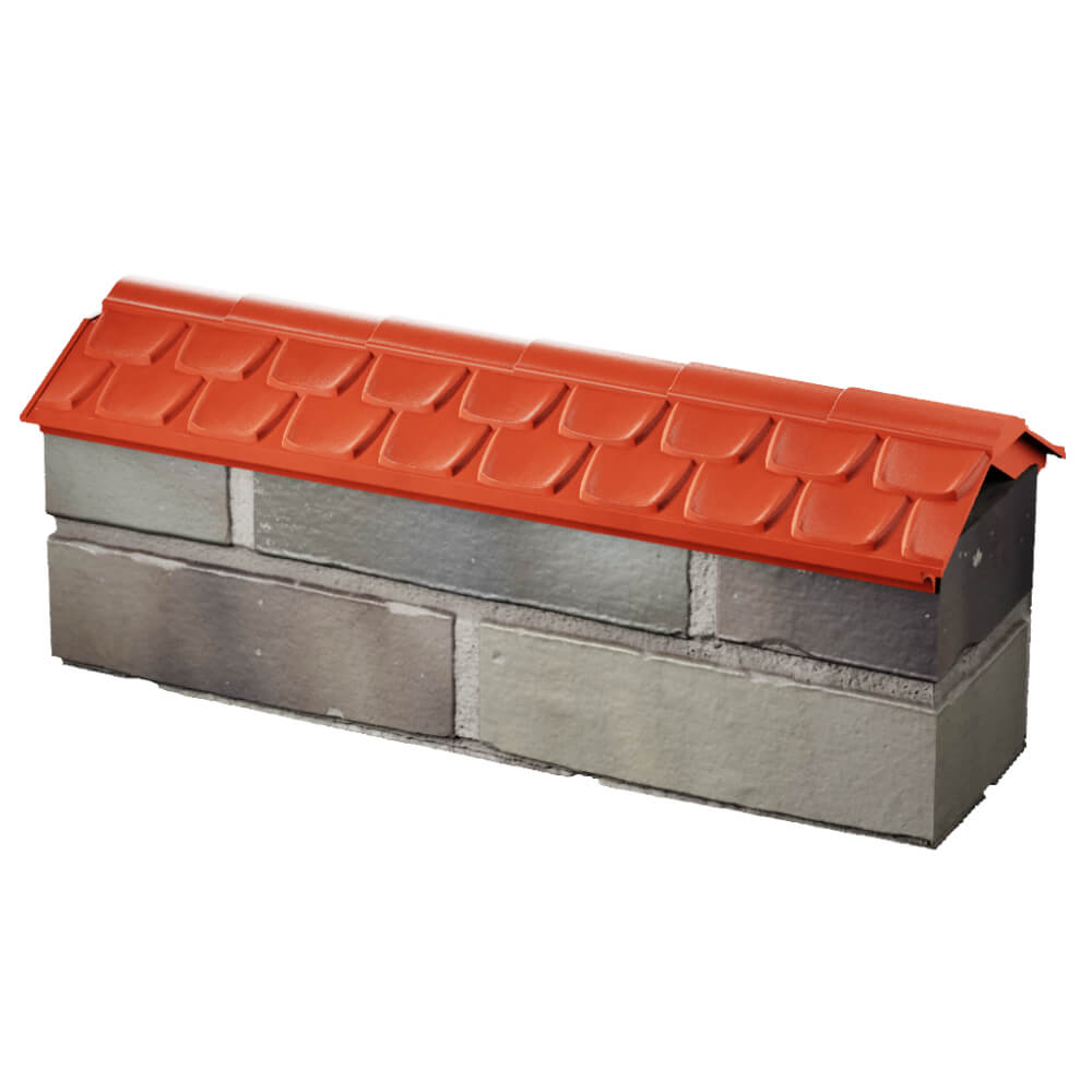 Парапет Zking Эльбрус Красный с посадкой на 0.5 кирпича (130мм) в Орехово-Зуево фото