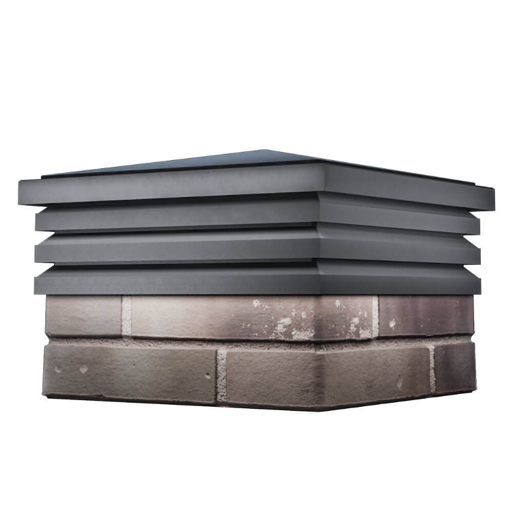 Колпак Zking Бона ХайТек Серый на столб 1.5х1.5 кирпича (385х385мм) в Орехово-Зуево фото