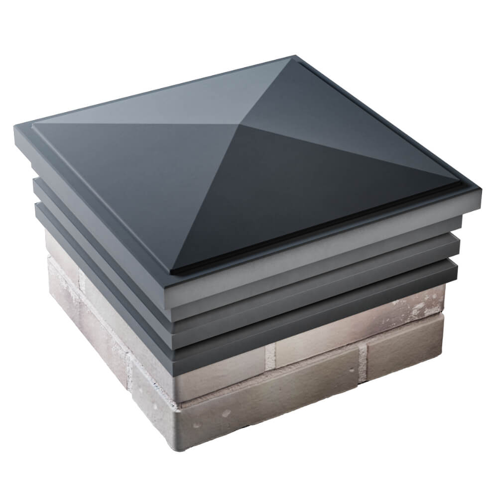 Колпак Zking Бона ХайТек Серый на столб 1.5х1.5 кирпича (385х385мм) в Орехово-Зуево фото