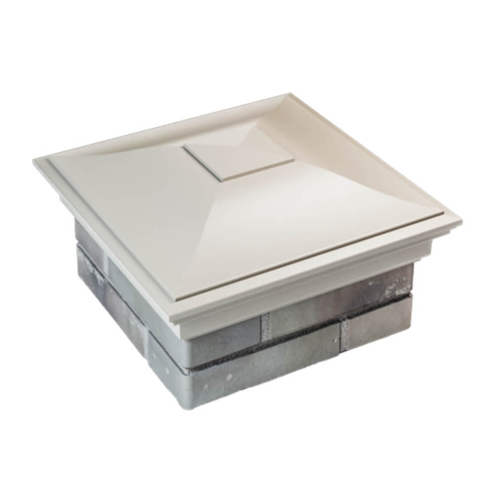 Колпак Zking Монблан Бежевый на столб 1.5х1.5 еврокирпича 0.7НФ (355х355мм) в Орехово-Зуево фото