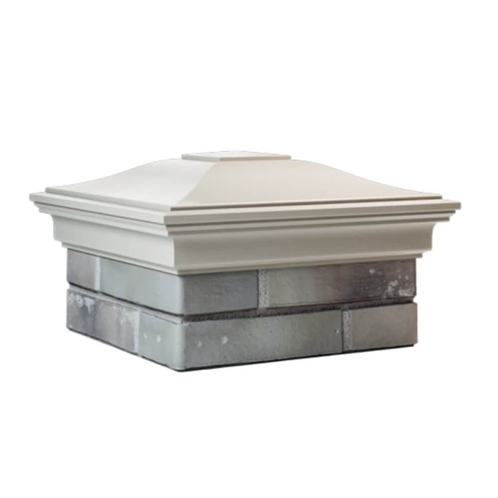 Колпак Zking Монблан Бежевый на столб 1.5х1.5 еврокирпича 0.7НФ (355х355мм) в Орехово-Зуево фото