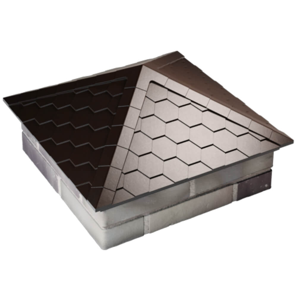 Колпак Zking Эверест Коричневый на столб 2х2 кирпича (535х535мм) Орехово-Зуево фото