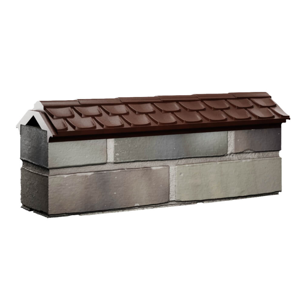 Парапет Zking Эльбрус Коричневый с посадкой на 0.5 кирпича (130мм) Орехово-Зуево фото