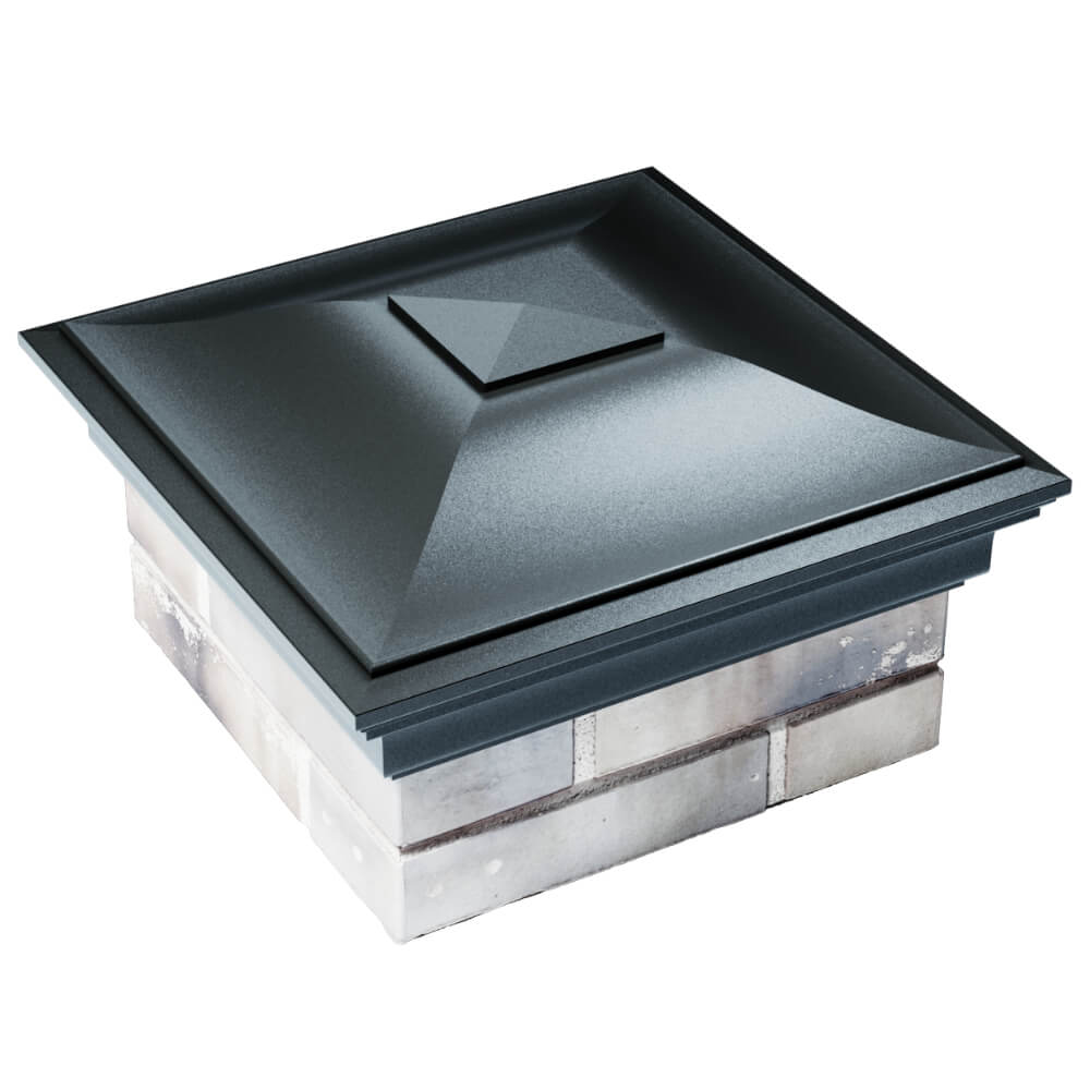 Колпак Zking Монблан Черный на столб 1.5х1.5 кирпича (385х385мм) в Орехово-Зуево фото