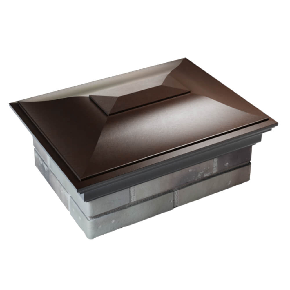 Колпак Zking Монблан Коричневый на столб 2х1.5 кирпича (515х385мм) Орехово-Зуево фото