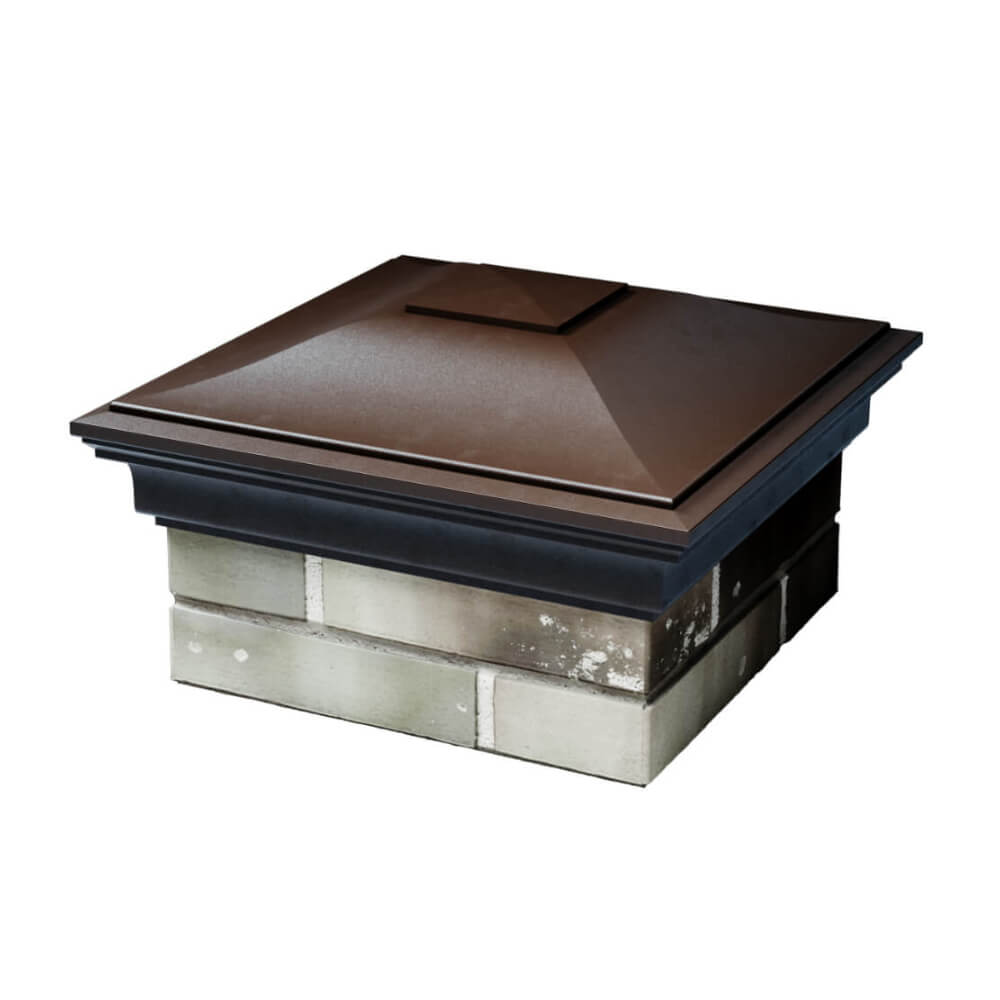 Колпак Zking Монблан Коричневый на столб 1.5х1.5 еврокирпича 0.7НФ (355х355мм) в Орехово-Зуево фото