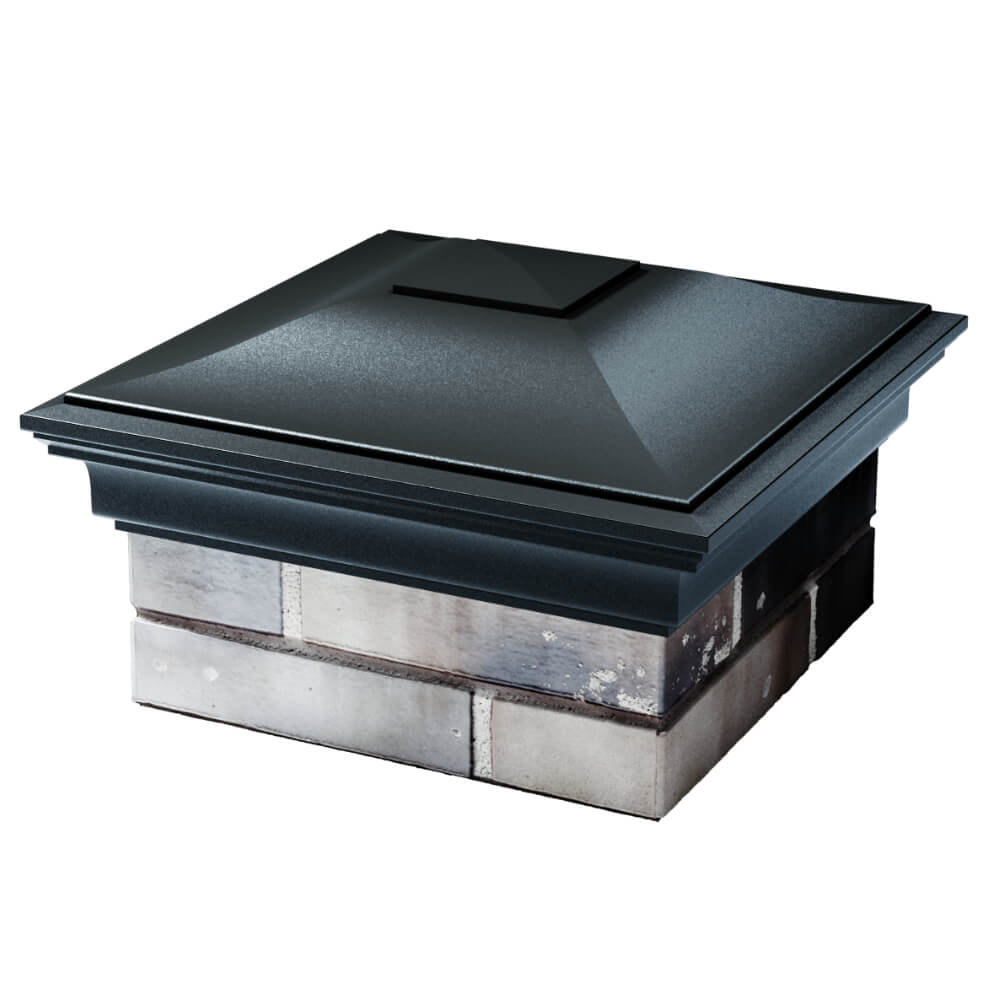 Колпак Zking Монблан Черный на столб 1.5х1.5 кирпича (385х385мм) в Орехово-Зуево фото