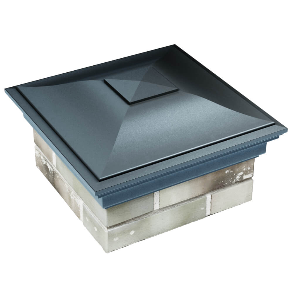 Колпак Zking Монблан Серый на столб 1.5х1.5 кирпича (385х385мм) в Орехово-Зуево фото