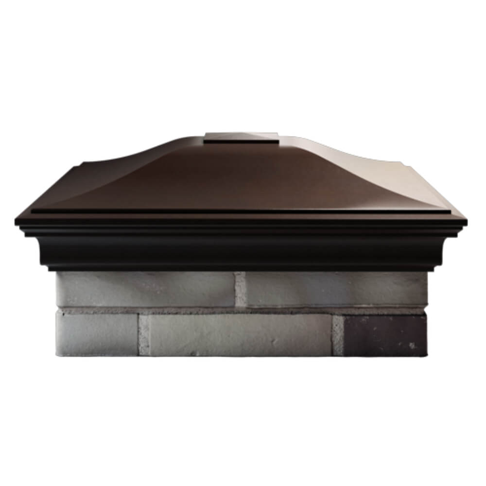 Колпак Zking Монблан Коричневый на столб 2х2 кирпича (515х515мм) в Орехово-Зуево фото