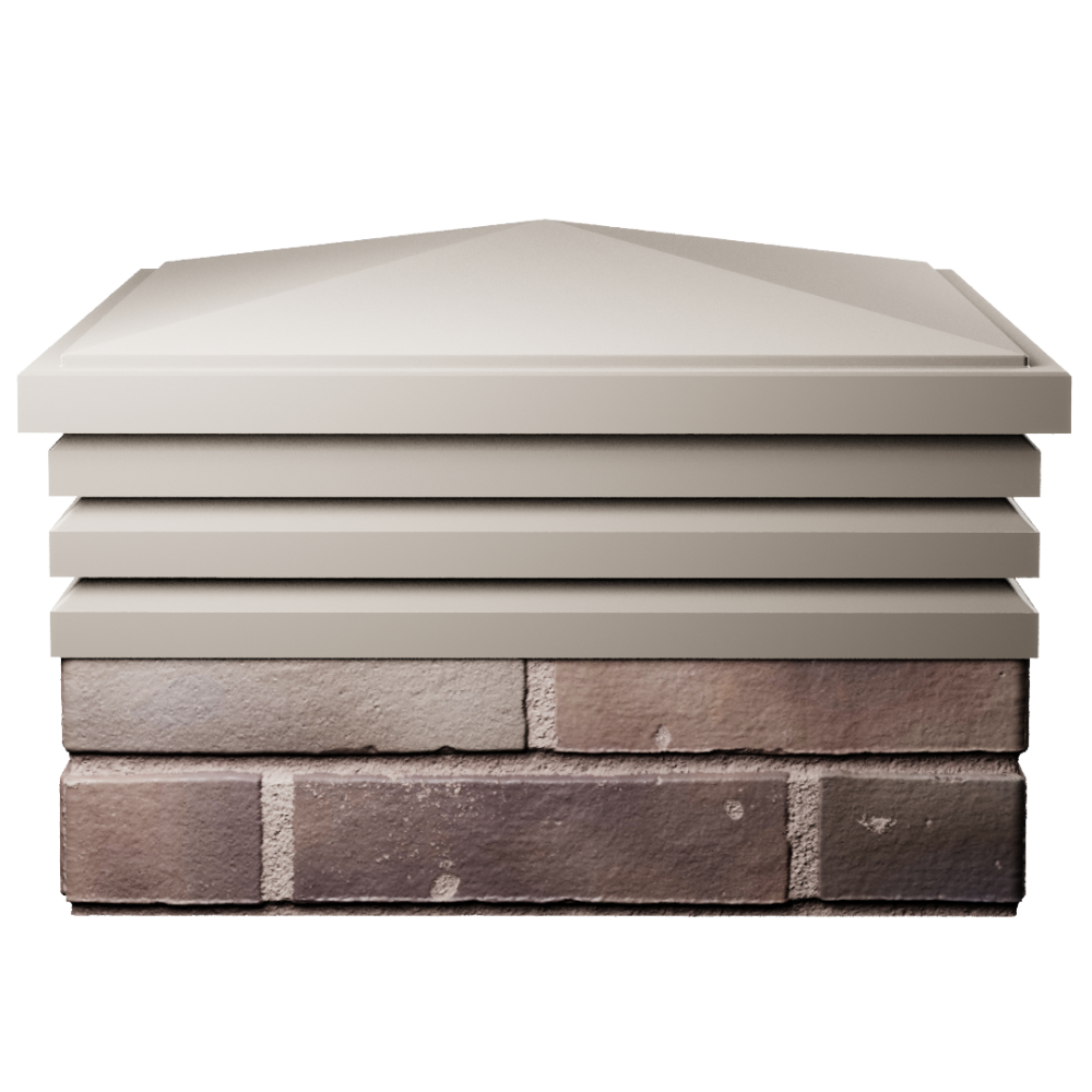 Колпак Zking Бона ХайТек Бежевый на столб 2х2 кирпича (513х513мм) Орехово-Зуево фото