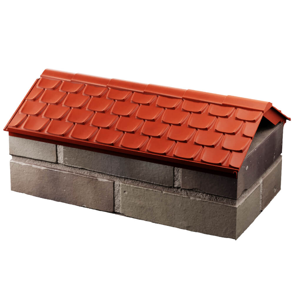 Парапет Zking Эльбрус Красный с посадкой на 1 кирпич (255мм) в Орехово-Зуево фото