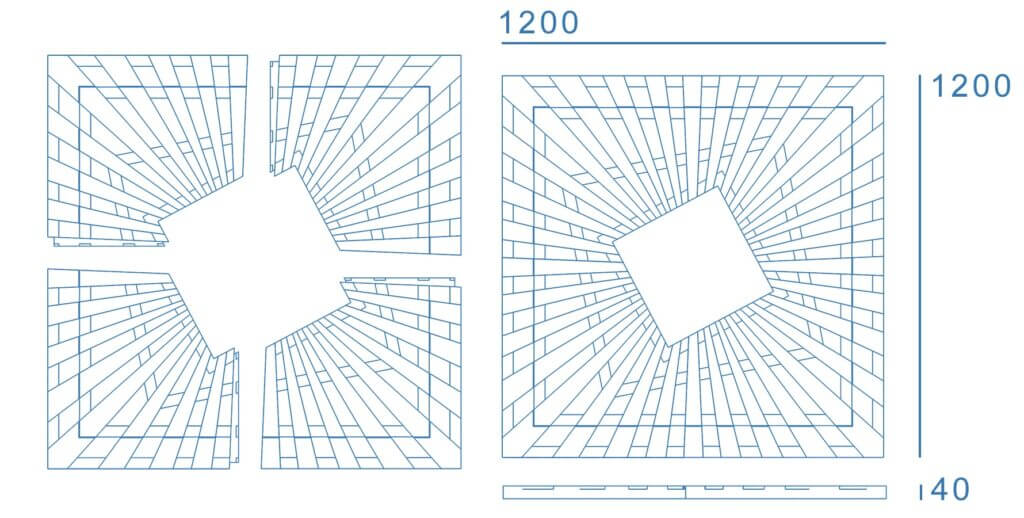 Приствольная решетка для дерева ZKING ATMOSPHERE 1.2х1.2м Черная в Орехово-Зуево фото