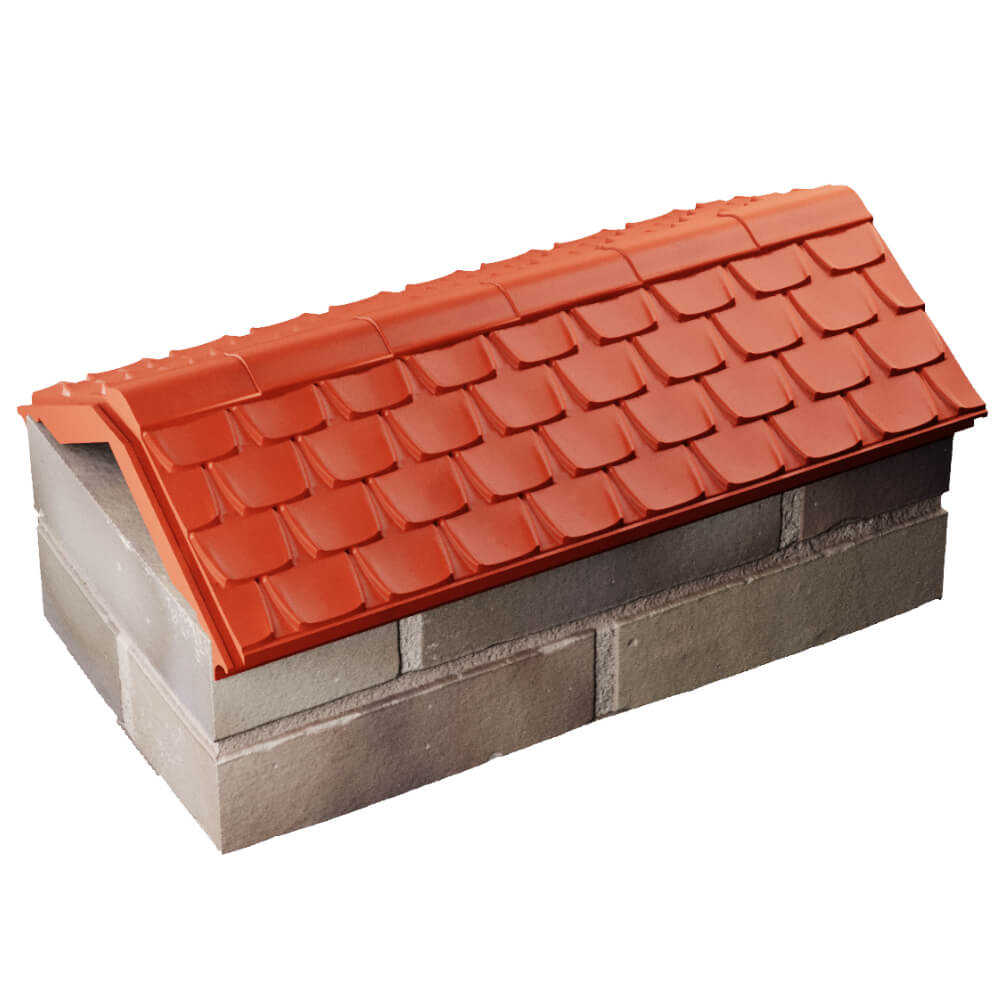 Парапет Zking Эльбрус Красный с посадкой на 1 кирпич (255мм) в Орехово-Зуево фото