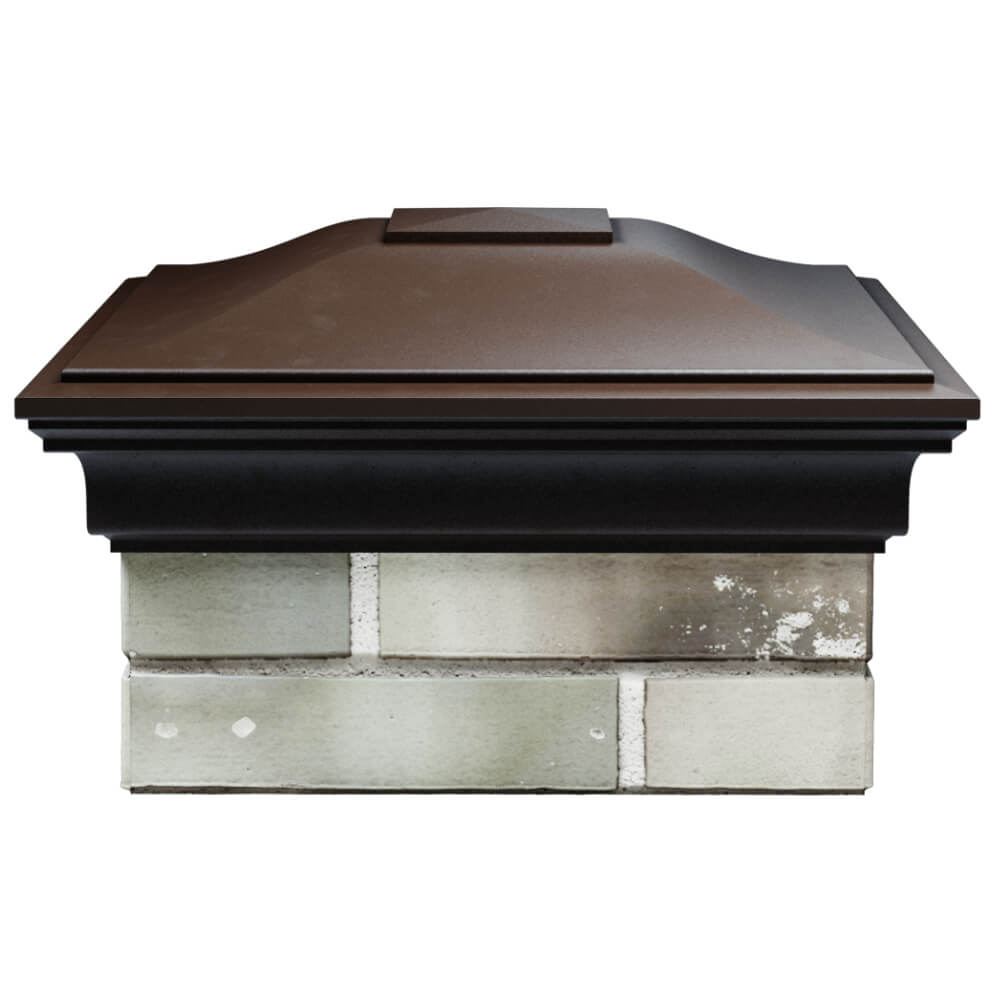 Колпак Zking Монблан Коричневый на столб 1.5х1.5 кирпича (385х385мм) Орехово-Зуево фото