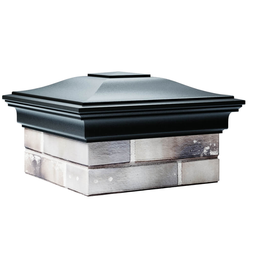 Колпак Zking Монблан Черный на столб 1.5х1.5 кирпича (385х385мм) в Орехово-Зуево фото