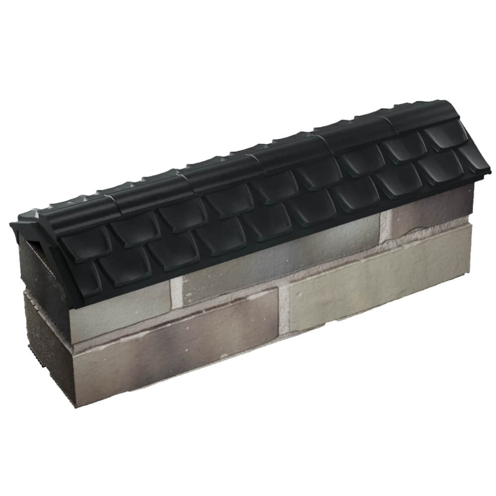 Парапет Zking Эльбрус Черный с посадкой на 0.5 кирпича (130мм) в Орехово-Зуево фото