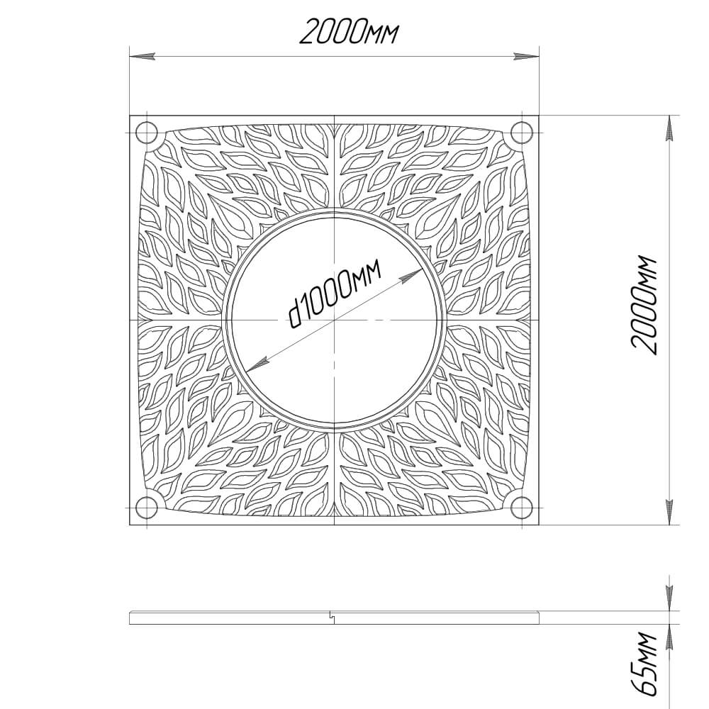 Приствольная решетка для дерева ZKING CRUST 2х2м Черная в Орехово-Зуево фото