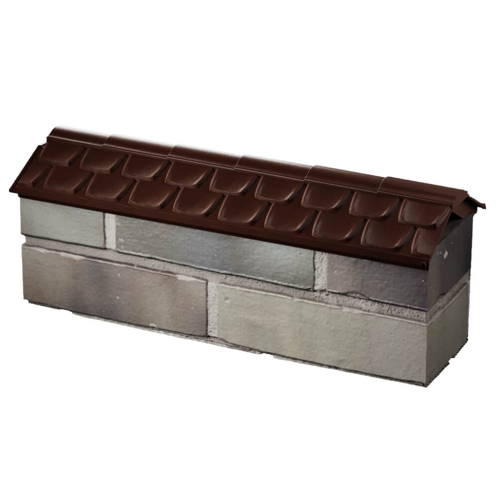Парапет Zking Эльбрус Коричневый с посадкой на 0.5 кирпича (130мм) в Орехово-Зуево фото
