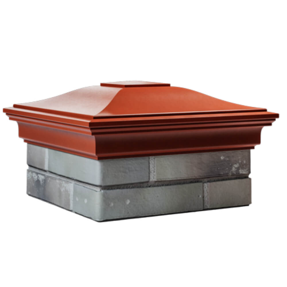 Колпак Zking Монблан Красный на столб 1.5х1.5 кирпича (385х385мм) в Орехово-Зуево фото