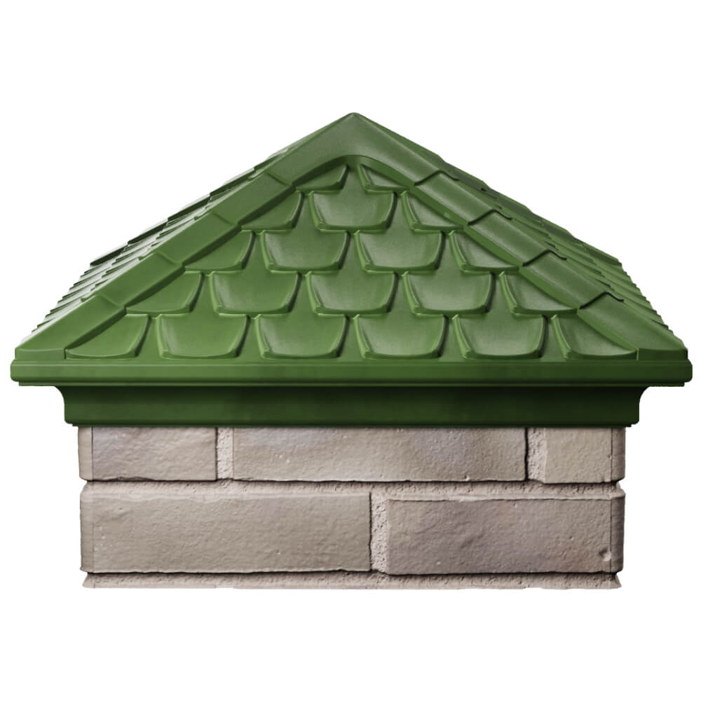 Колпак Zking Эльбрус Зеленый на столб 1.5х1.5 кирпича (385х385мм) Орехово-Зуево фото