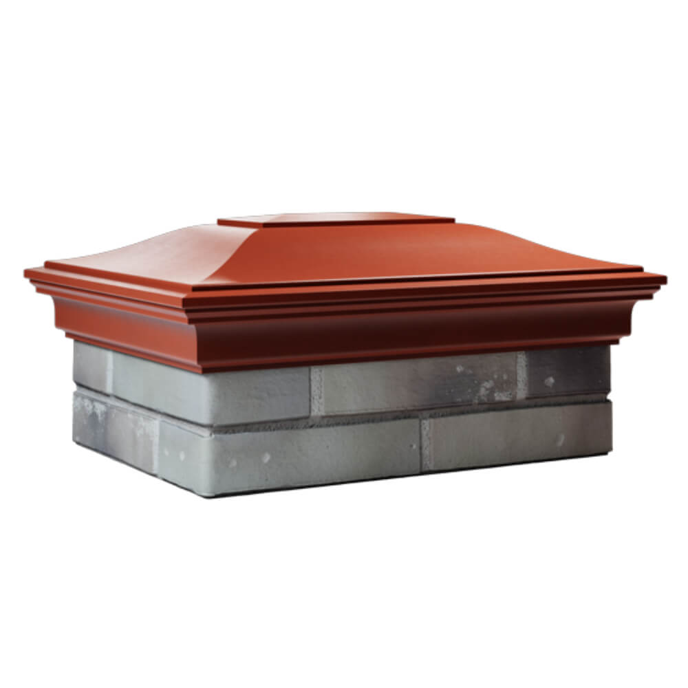 Колпак Zking Монблан Красный на столб 2х1.5 кирпича (515х385мм) в Орехово-Зуево фото