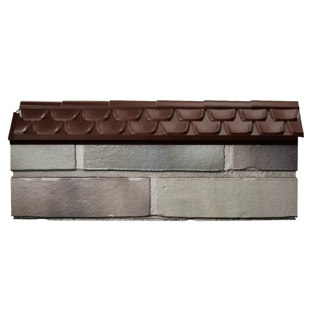 Парапет Zking Эльбрус Коричневый с посадкой на 0.5 кирпича (130мм) в Орехово-Зуево фото