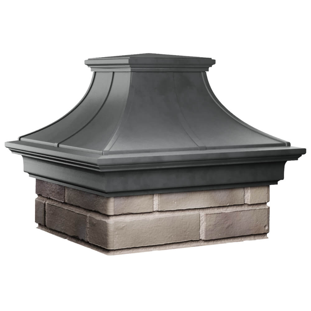 Колпак Zking Монблан Премиум Серый на столб 1.5х1.5 кирпича (385х385мм) в Орехово-Зуево фото