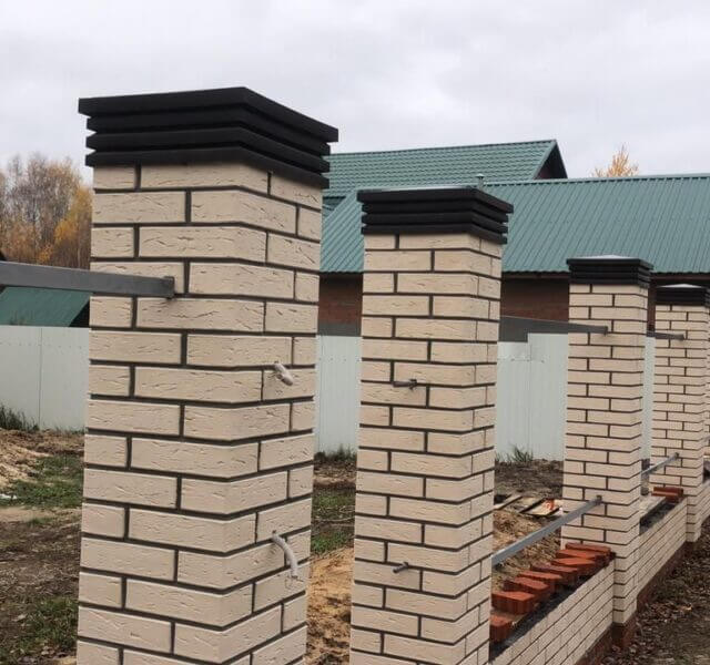 Колпак Zking Бона ХайТек Коричневый на столб 1.5х1.5 кирпича (385х385мм) в Орехово-Зуево фото