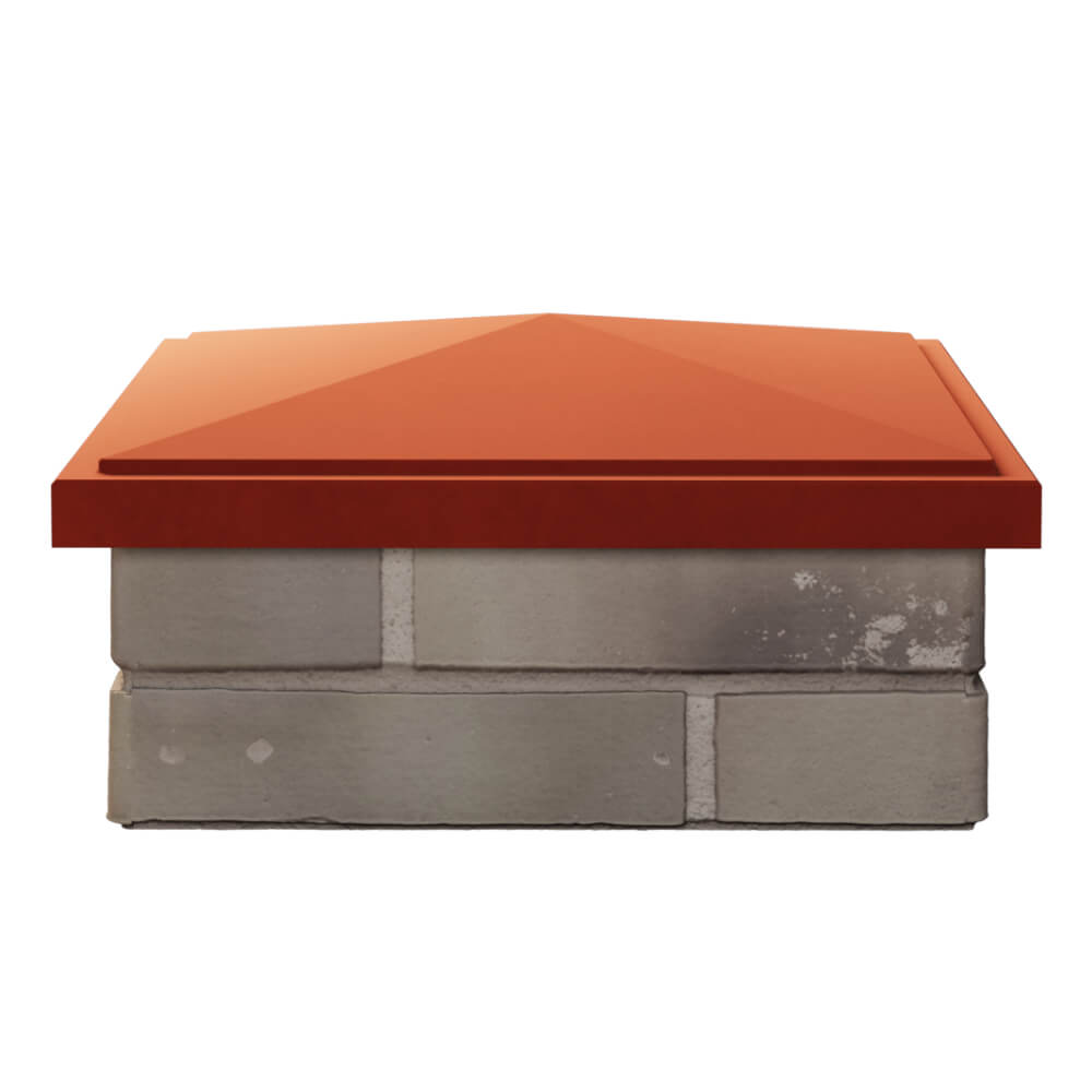 Колпак Zking БонаМоно Красный на столб 1.5х1.5 кирпича (385х385, 400х400мм) Орехово-Зуево фото