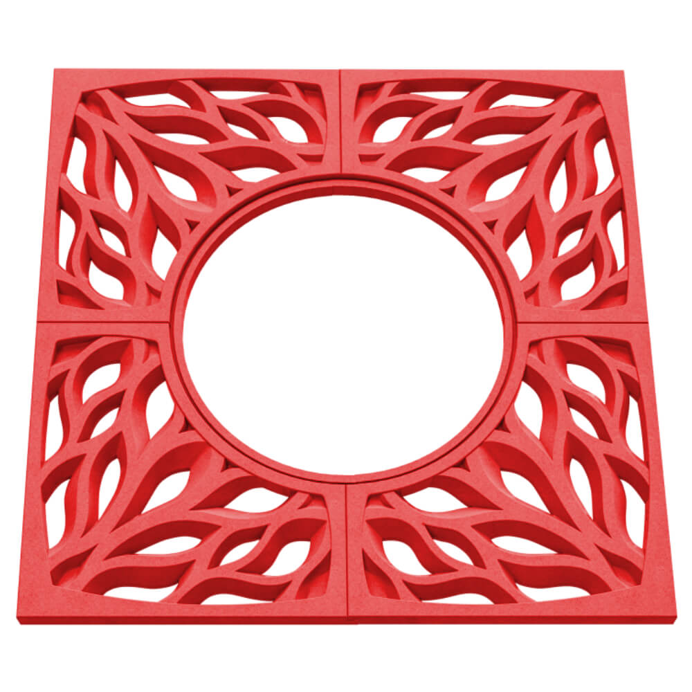 Приствольная решетка для дерева ZKING CRUST 1.2х1.2м Красная в Орехово-Зуево фото