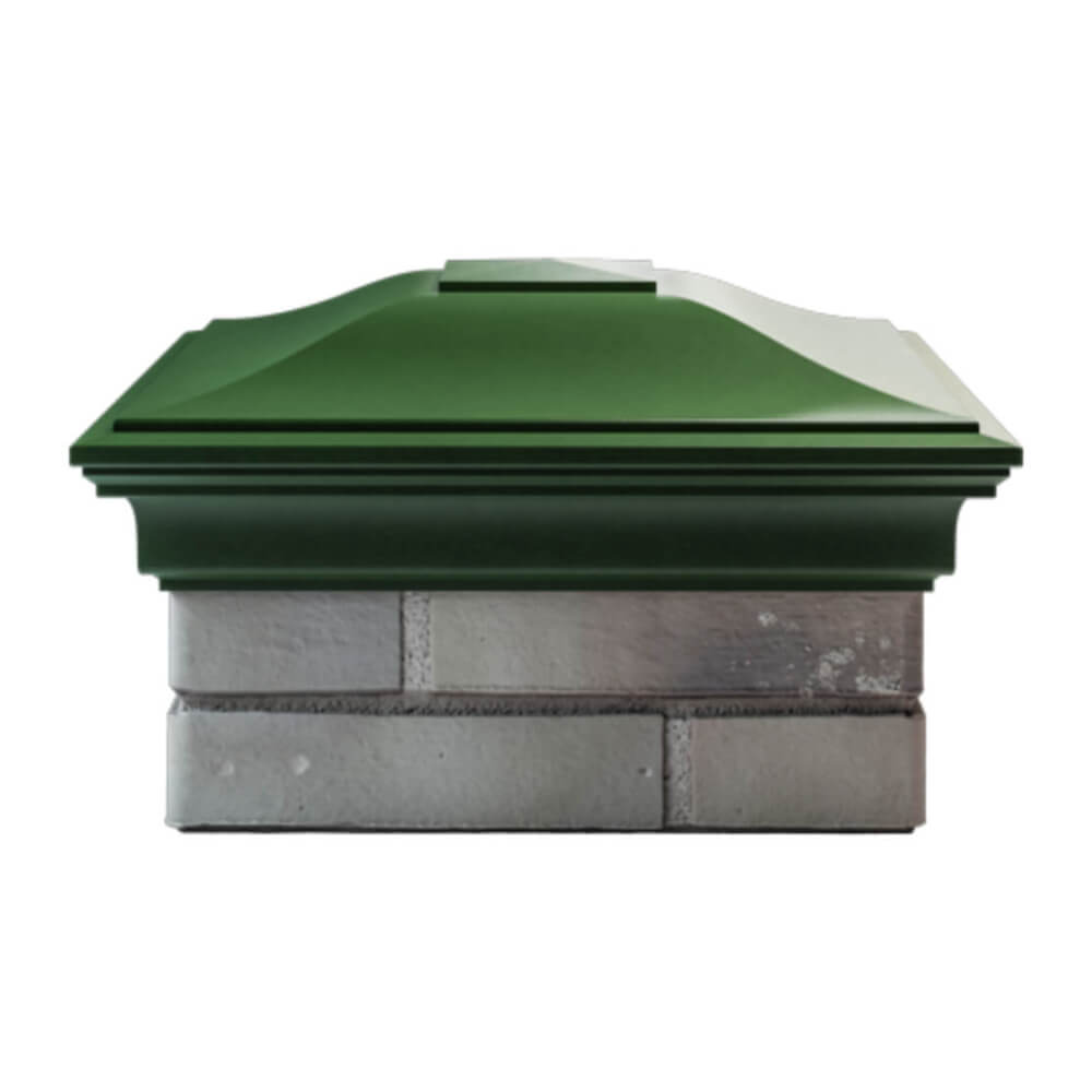 Колпак Zking Монблан Зеленый на столб 1.5х1.5 еврокирпича 0.7НФ (355х355мм) Орехово-Зуево фото