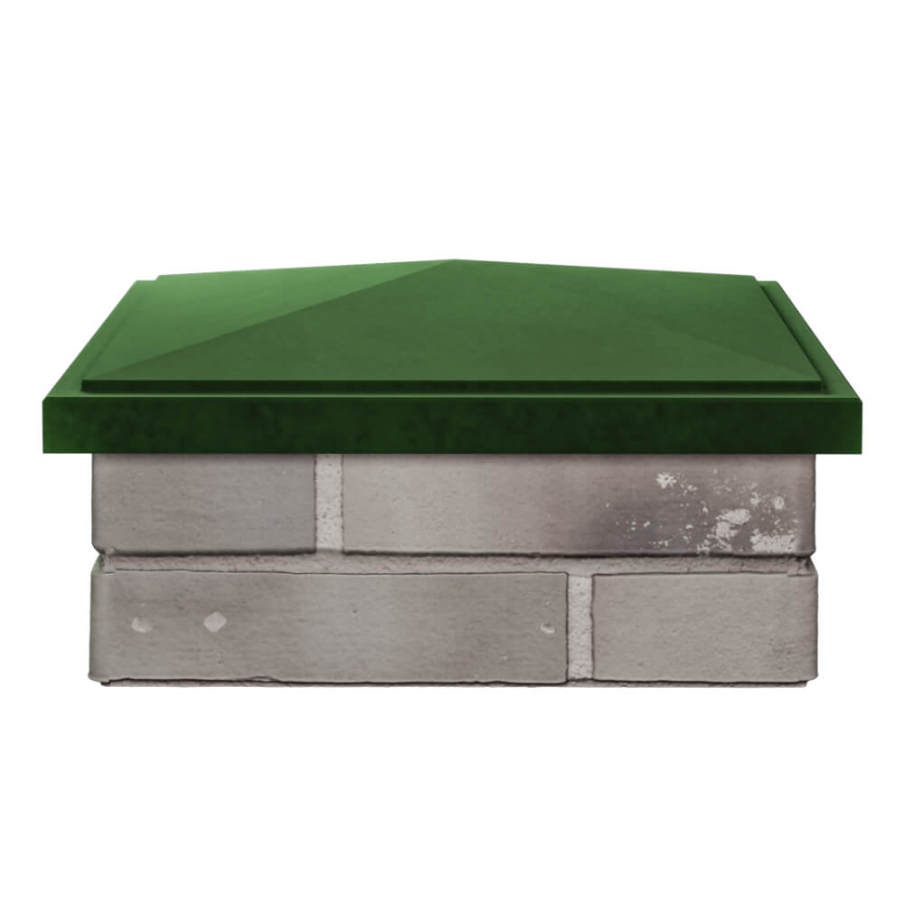 Колпак Zking БонаМоно Зеленый на столб 1.5х1.5 кирпича (385х385, 400х400мм) Орехово-Зуево фото