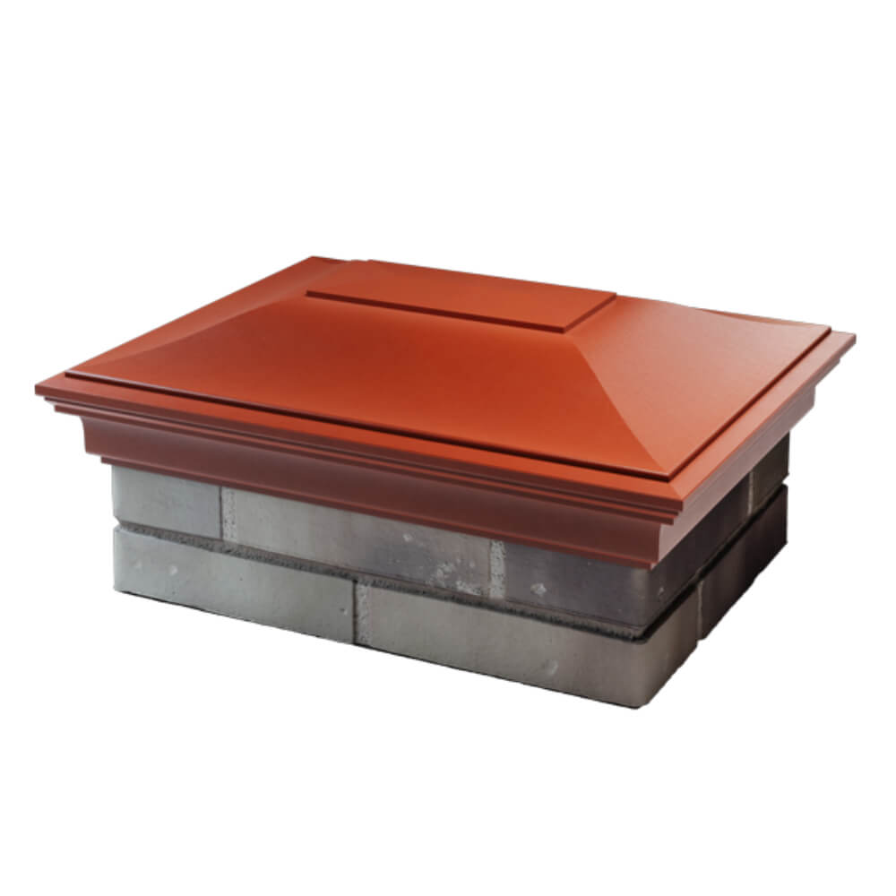 Колпак Zking Монблан Красный на столб 2х1.5 кирпича (515х385мм) в Орехово-Зуево фото