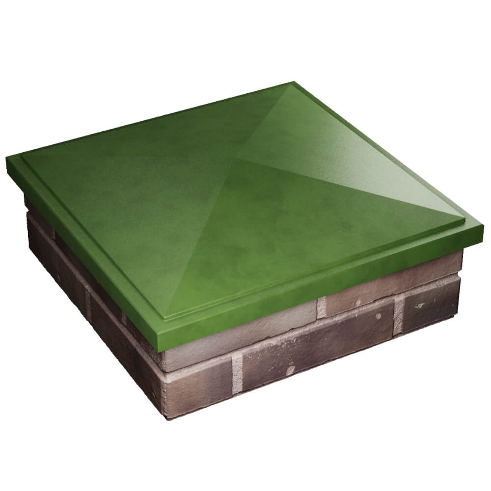 Колпак Zking БонаМоно Зеленый на столб 2х2 кирпича (515х515, 530х530мм) в Орехово-Зуево фото